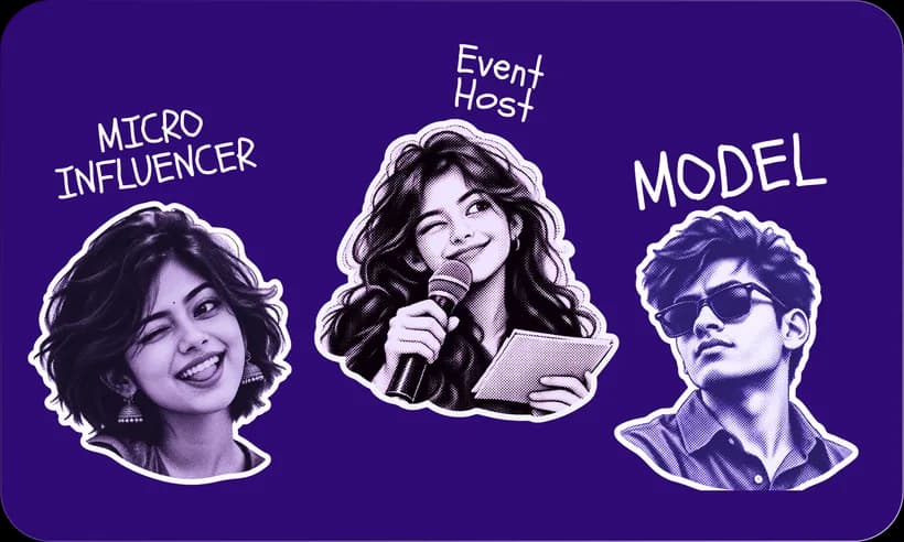 Micro influencer, event host and model stickers